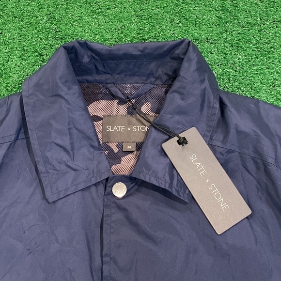 Mens Slate and Stone button up windbreaker. Size Medium. - Picture 1 of 4